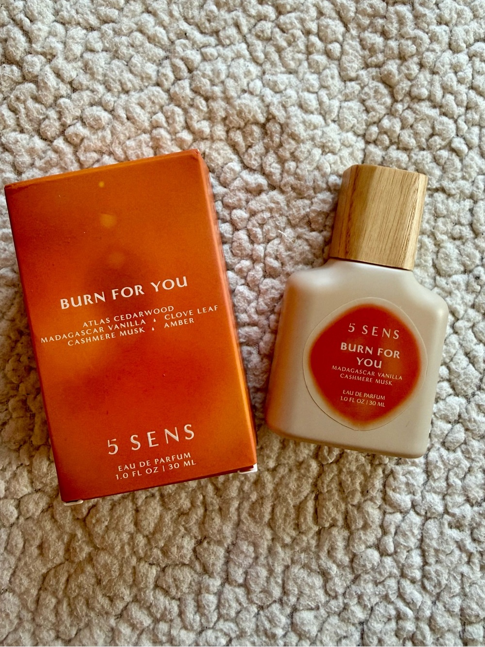 5 SENS Burn For You 30ml Warm Vanilla Cedarwood Fragrance
